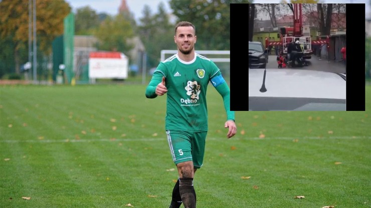 Piłkarz MKS Dąb Dębno uratował dwoje dzieci z pożaru. Sam trafił do szpitala