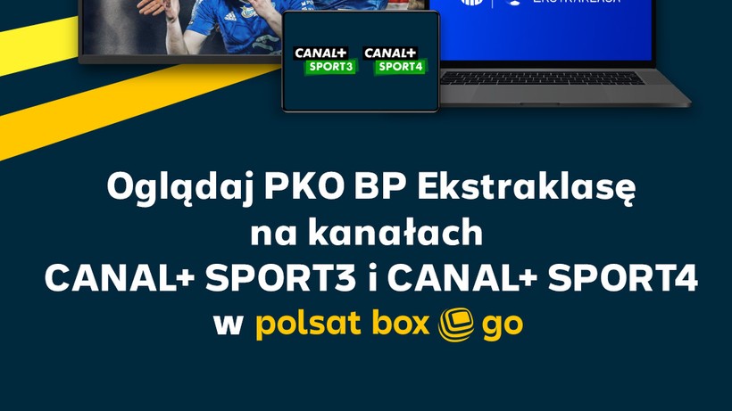 Wszystkie mecze wiosennej rundy PKO BP Ekstraklasy z anten CANAL+ SPORT3 i 4 dostępne online w Polsat Box Go