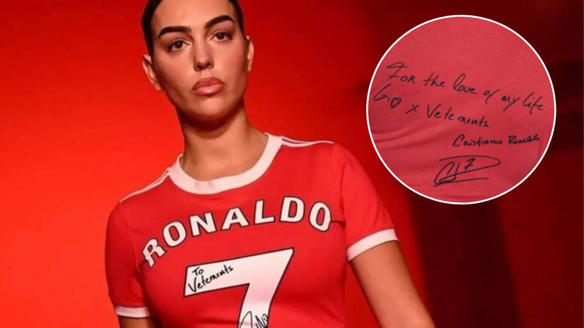 Partnerka Cristiano Ronaldo zachwyciła w Paryżu! Miała na sobie sukienkę zrobioną z... koszulki piłkarskiej