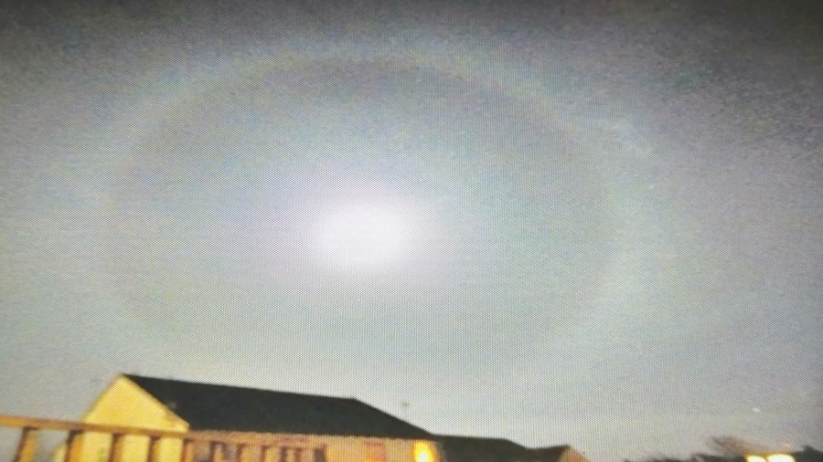 Halo księżycowe w Bognor Regis w Anglii. Fot. Czytelnik / TwojaPogoda.pl