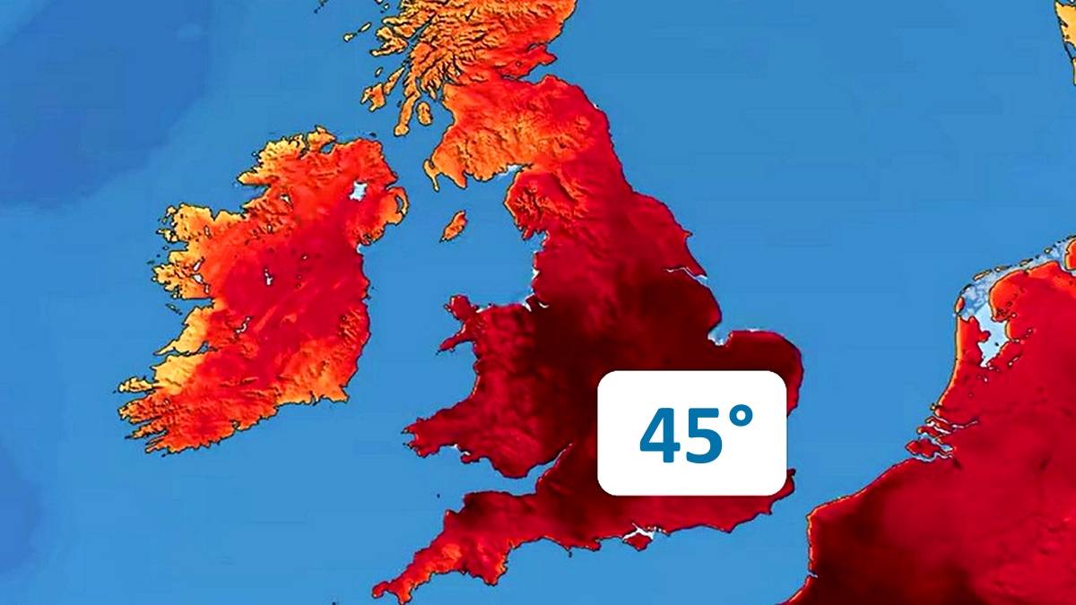 W Anglii wkrótce temperatura może przekroczyć 45 stopni. Fot. BBC.
