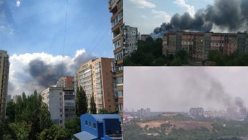 Płonie rosyjski skład amunicji w okupowanym Doniecku