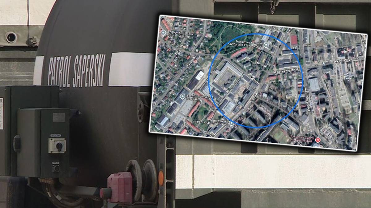 Saperzy przy więzieniu w Iławie. Mieszkańcy miasta wezwani do ewakuacji