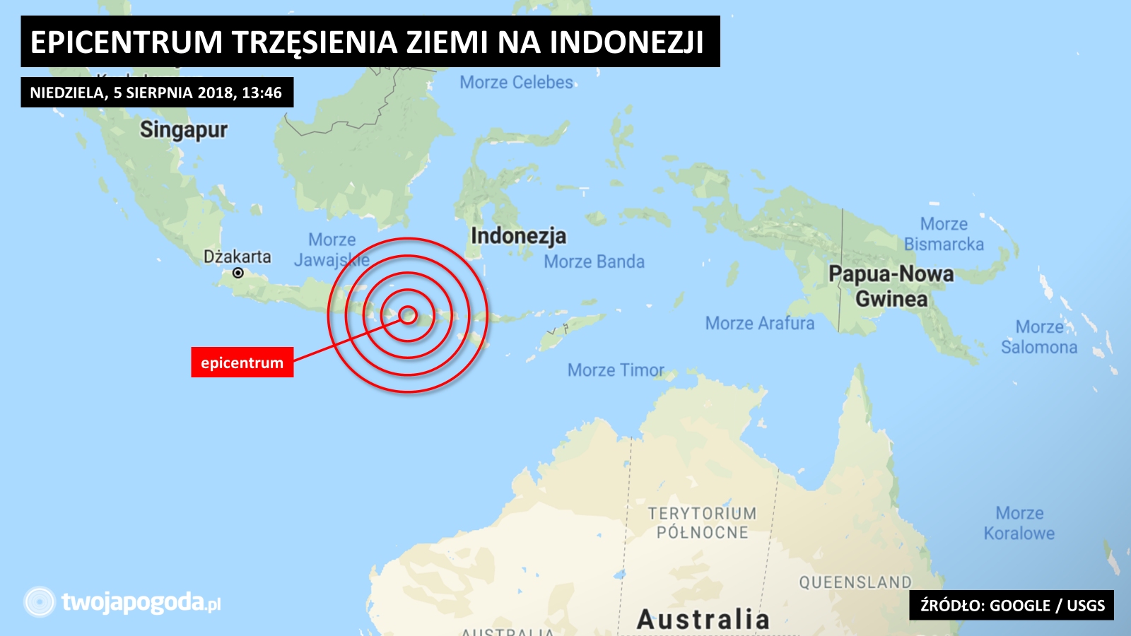 Silne trzęsienie ziemi na Indonezji