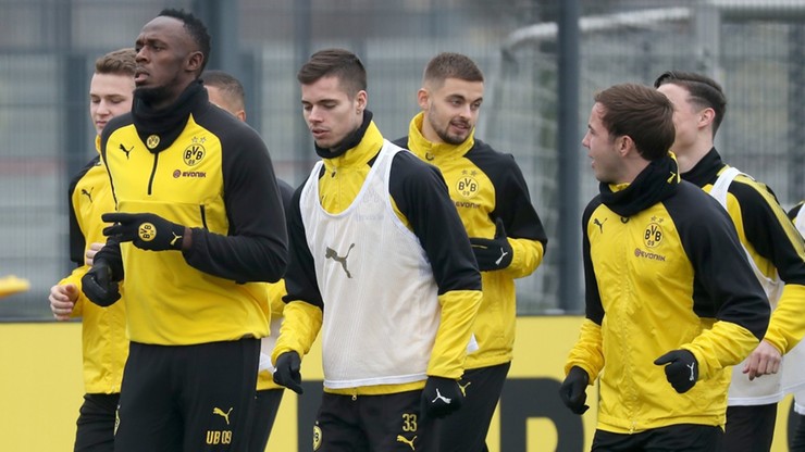 Bolt trenował w piątek z piłkarzami Borussii Dortmund