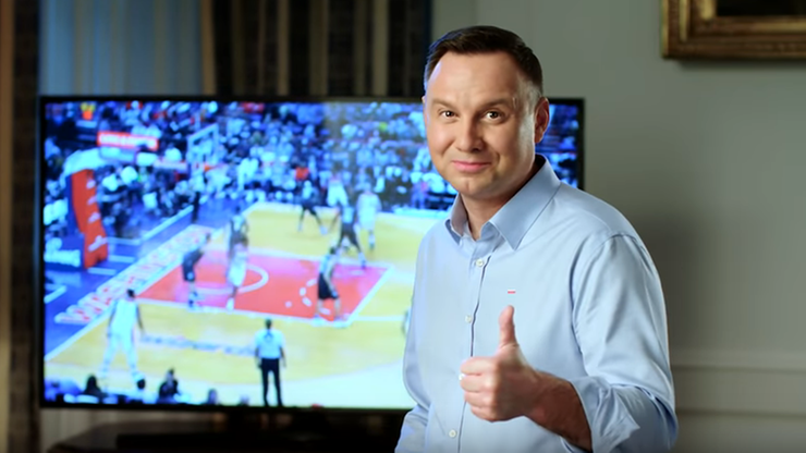 "Good luck!". Prezydent Duda pozdrawia uczestników "Polskiej Nocy" w NBA