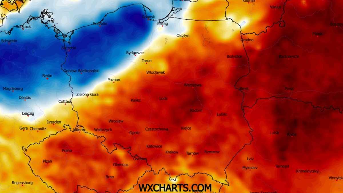 Środa będzie jeszcze bardzo ciepła, choć wyraźnie chłodniej zrobi się na terenach, przez które przesunie się front atmosferyczny