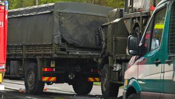 2024-04-25 Zderzenie pojazdów wojskowych w Szczecinie. Są ranni żołnierze