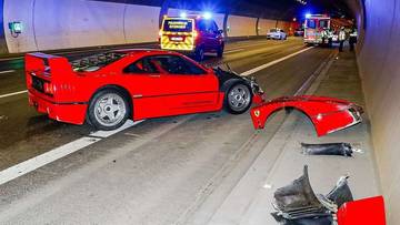 2024-04-23 Kultowe Ferrari roztrzaskane w tunelu. Naprawa pochłonie fortunę