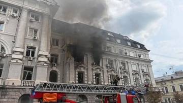 Atak Rosjan na centrum Kijowa. Prezydent o uderzeniu "w główny budynek" SBU