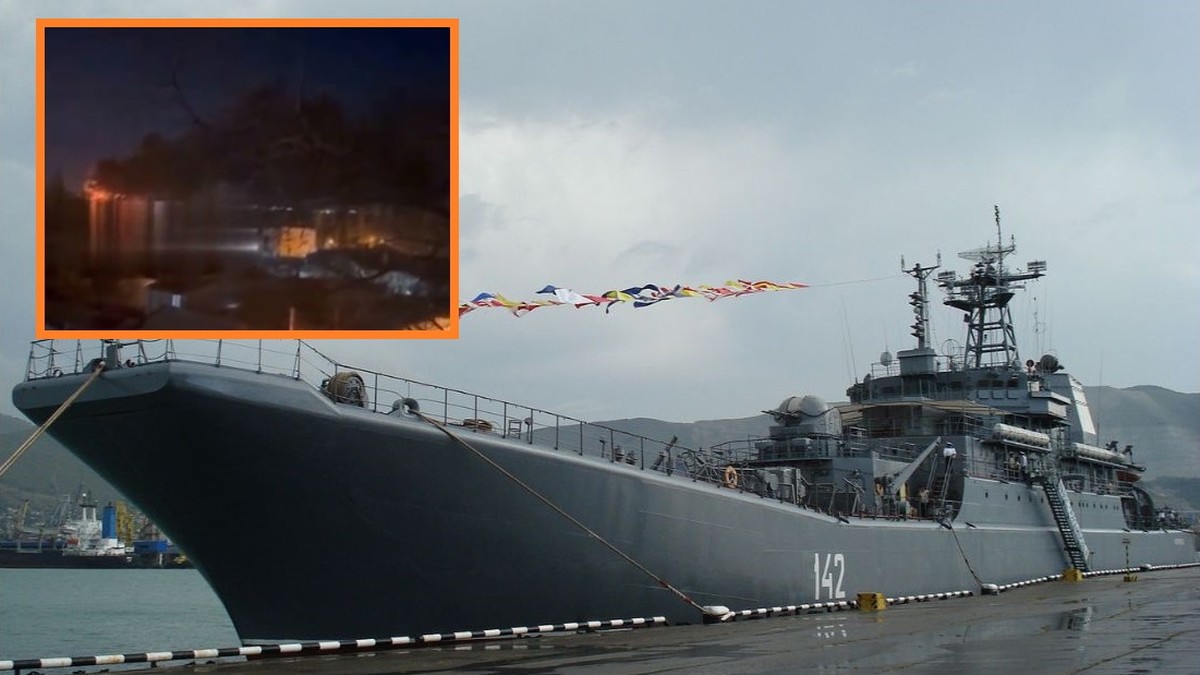 Wojna w Ukrainie. Atak na Feodozję. Zniszczono rosyjski okręt marynarki