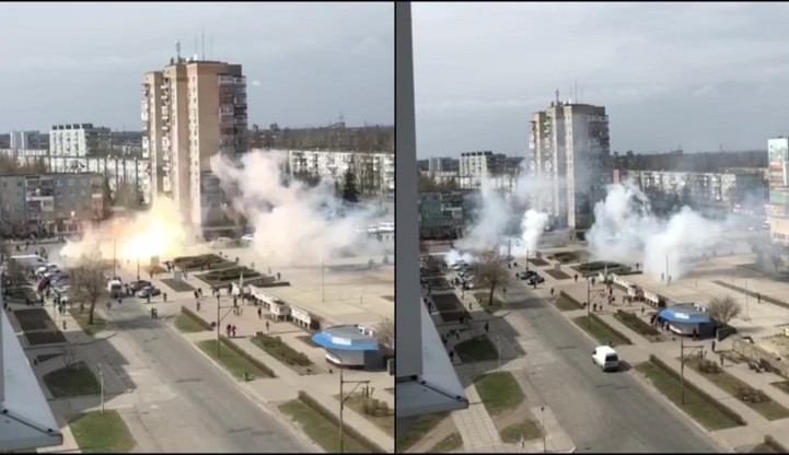 Wojna w Ukrainie. Walki w Enerhodarze. Media: głośne eksplozje, w centrum miasta - strzały