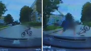 Groźny wypadek w Jaworznie. Siedmiolatek na rowerze wjechał pod samochód