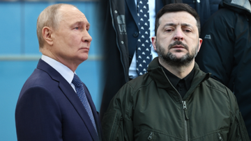 Portret Władimira Putina i Wołodymyra Zełenskiego.