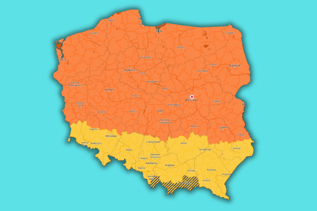 Ostrzeżenia IMGW dla całego kraju – od południa nadciągają opady marznącego deszczu