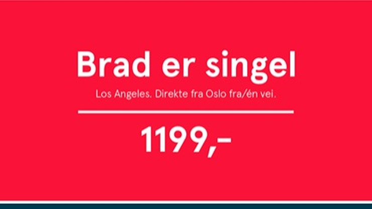 "Brad jest singlem". Pomysłowa reklama linii lotniczych