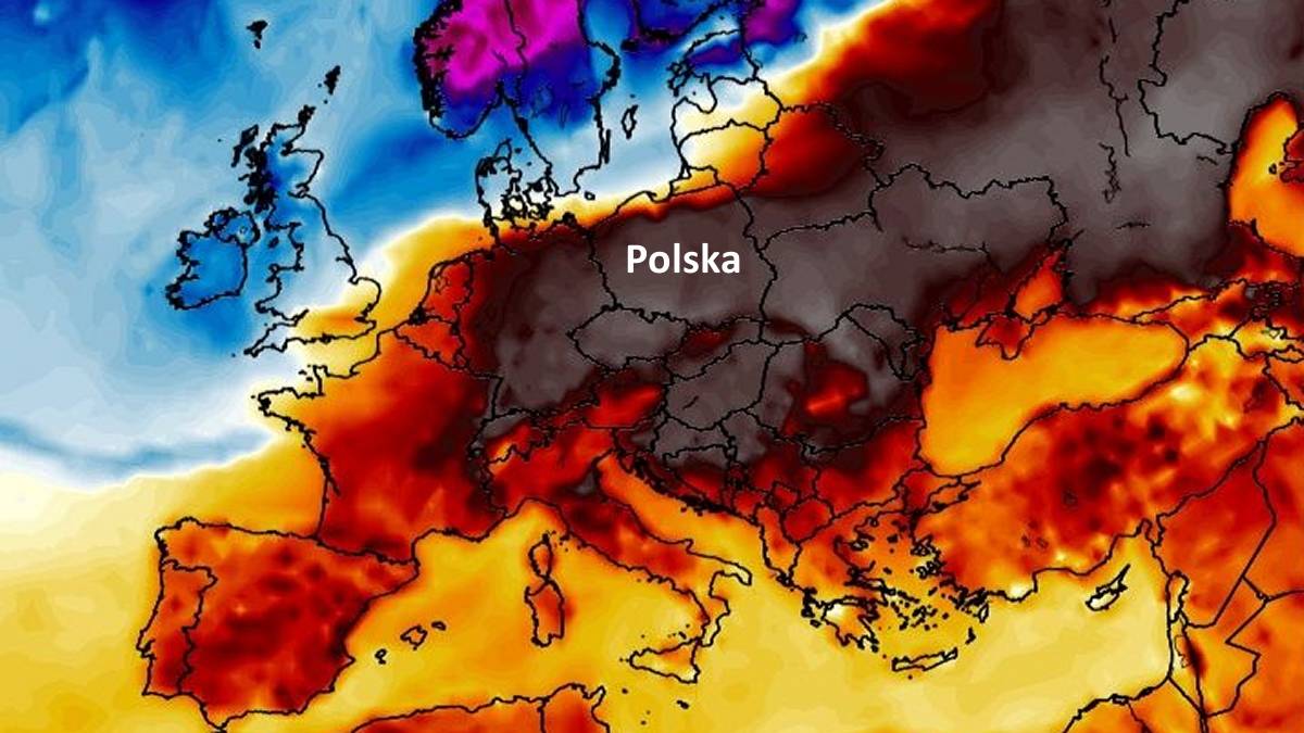 Wyjątkowe anomalie temperatury w Europie. Fot. Wxcharts.com