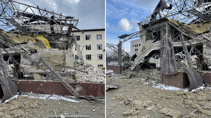 Wojna w Ukrainie. Rosjanie zburzyli szpital w Iziumie. Zostały tylko gruzy