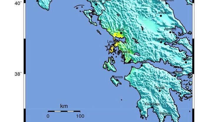 Trzęsienie ziemi w Grecji. Epicentrum na Morzu Jońskim