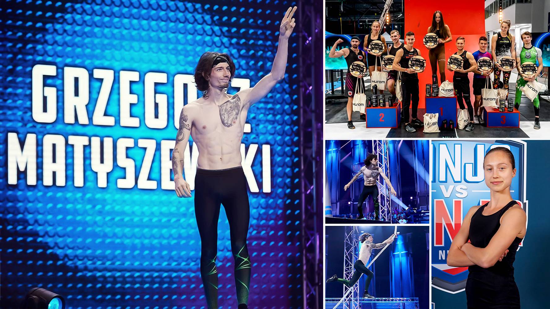 Grzegorz Matyszewski i jego podopieczne w &bdquo;Ninja vs Ninja&rdquo;