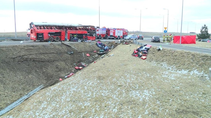 Wypadek ukraińskiego autokaru. Prokuratura: potwierdzono tożsamość wszystkich ofiar