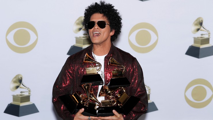 Nagrody Grammy przyznane. Bruno Mars zwyciężył w najważniejszych kategoriach