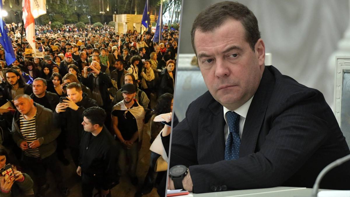 Protesty w Gruzji. Dmitrij Miedwiediew znalazł winnych