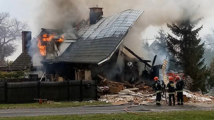 Kostrzyn nad Odrą: eksplozja gazu. Dom stanął w płomieniach