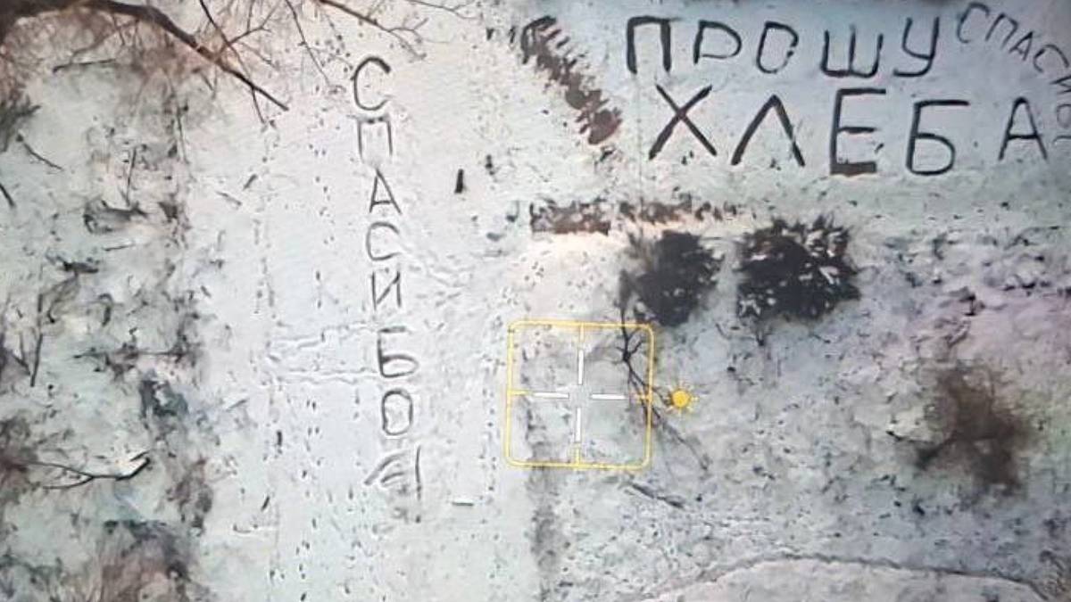 Napisała to na śniegu. Natychmiastowa reakcja ukraińskiego pilota