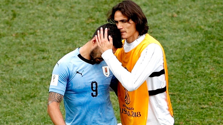 Cavani na meczu Urugwaj - Francja