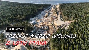 05.11.2020 00:00 Przekop Mierzei Wiślanej z lotu ptaka (4K)