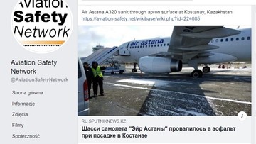Koła podwozia Airbusa A-320 zatopiły się w asfalcie. Zaskakujący incydent na lotnisku w Kazachstanie