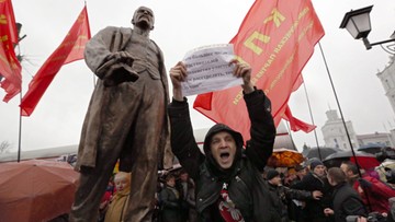 Krzyczał "hańba" podczas odsłonięcia pomnika Lenina. Białoruski opozycjonista zatrzymany