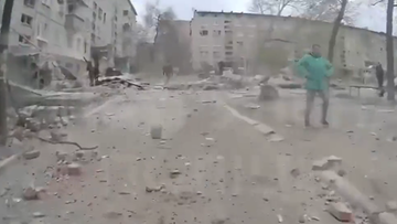 Atak na Słowiańsk. Jest wideo z początku ostrzału