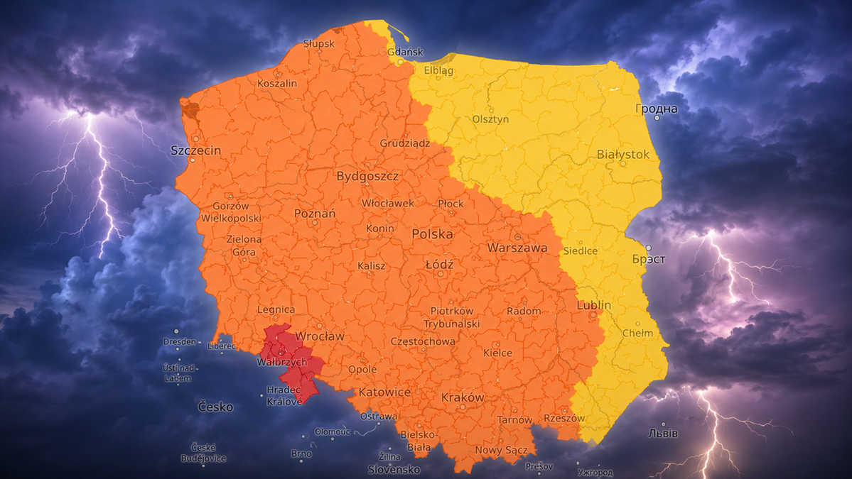 Nawałnice nad Polską. Wydano najwyższy stopień ostrzeżeń
