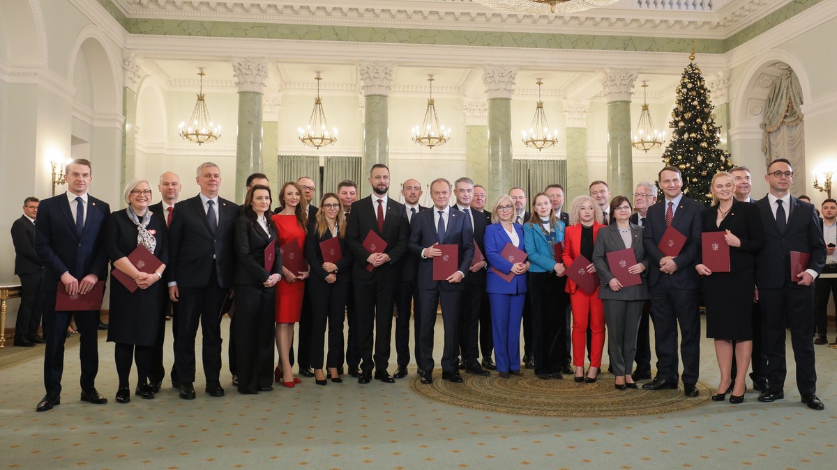 Zaprzysiężenie rządu Donalda Tuska. Uroczystość w Pałacu Prezydenckim