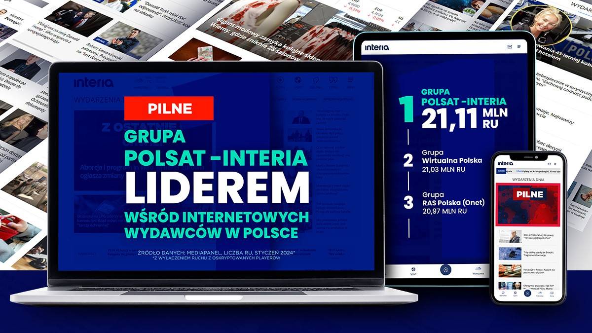 Grupa Polsat-Interia pierwszy raz w historii liderem Internetu w Polsce