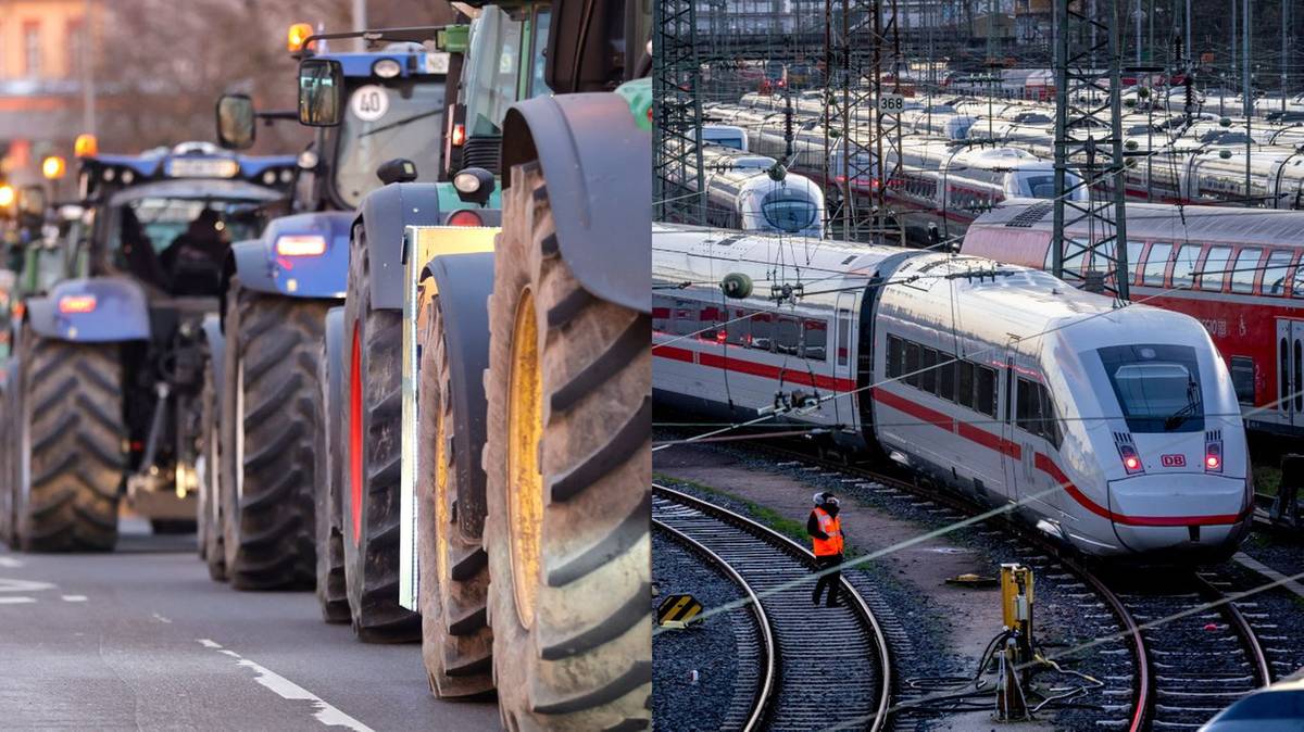 Paraliż komunikacyjny w Niemczech. Kolejarze wstrzymali ruch pociągów, rolnicy blokują autostrady