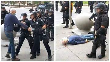 Protesty w USA. 75-latek wyszedł naprzeciw policji, jest w ciężkim stanie