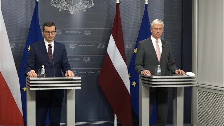 Premier Mateusz Morawiecki na Łotwie. "Stanowczy opór Polski i krajów bałtyckich"
