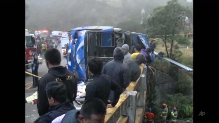 Ekwador: 24 ofiary wypadku autokaru