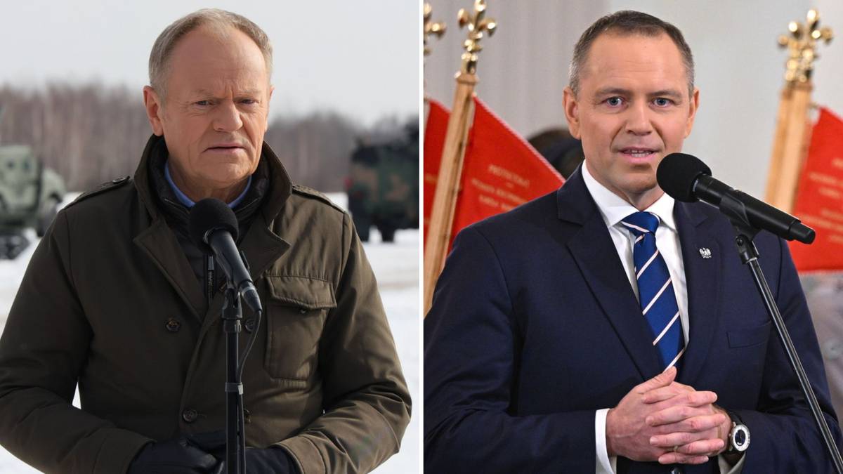 Donald Tusk i Karol Nawrocki