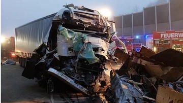 Polski tir roztrzaskał się na niemieckiej autostradzie. Zginął 28-letni kierowca