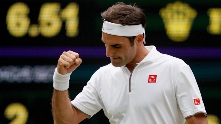 Wimbledon: Federer jako pierwszy wygrał 350 meczów w Wielkim Szlemie