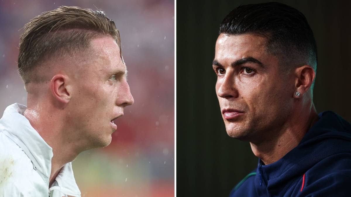 Dwa profile piłkarzy: po lewej piłkarz w białej koszulce, po prawej Cristiano Ronaldo.