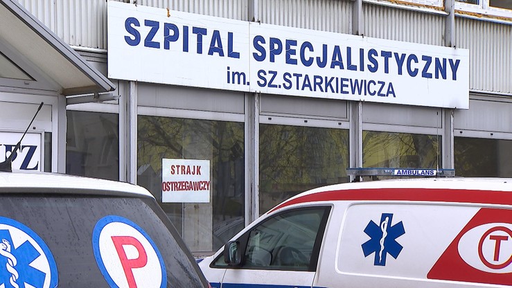 Strajk ostrzegawczy w szpitalu w Dąbrowie Górniczej