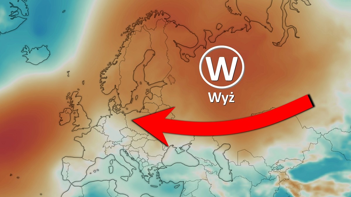 Potężny wyż znad Rosji sprowadzi ze wschodu bardzo ciepłą i słoneczną pogodę. Fot. Windy.com