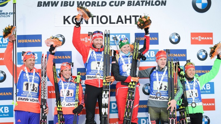 PŚ w biathlonie: Zwycięstwo Austriaków w sprincie par mieszanych