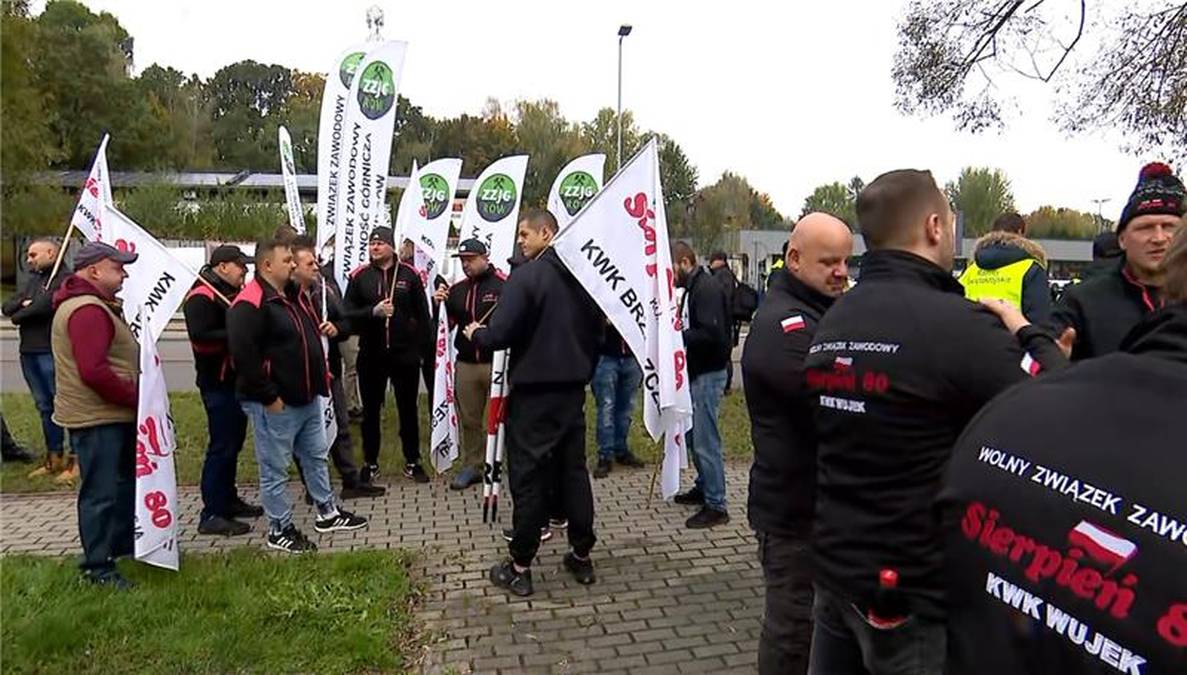 Wielki protest w Jastrzębiu-Zdroju. Górnicy wyszli na ulice miasta