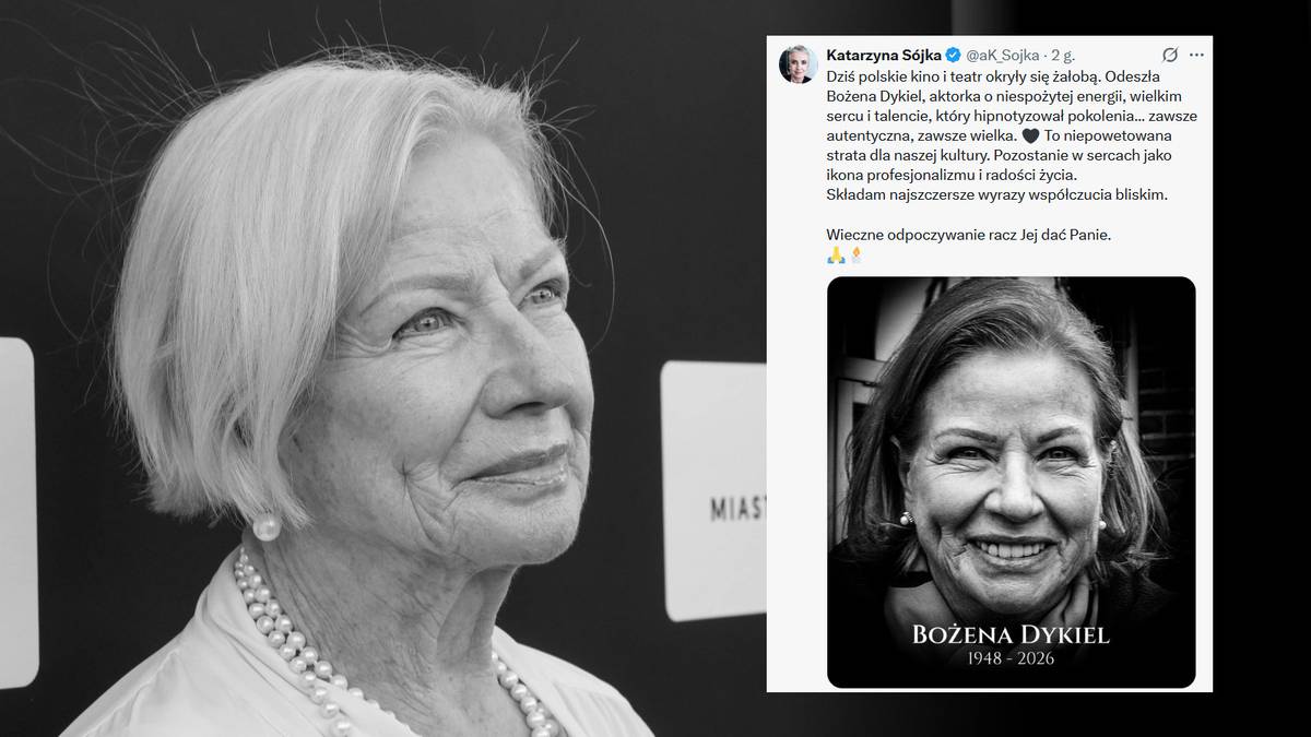 Portret aktorki Bożeny Dykiel.